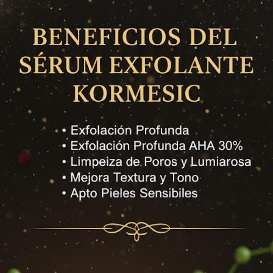 KORMESIC Exfoliating Serum AHA 30% + BHA 2% – Suero Exfoliante Facial (30 ml)
